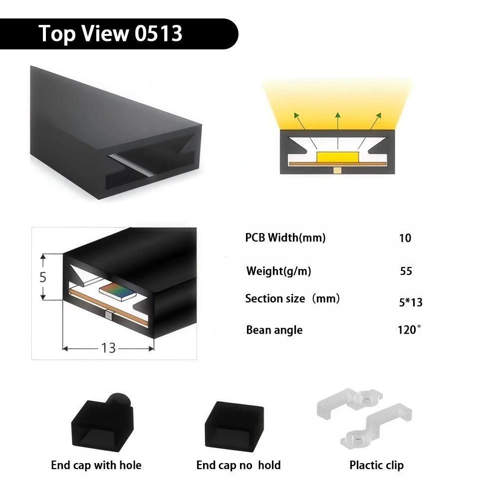 IP67 Waterproof Led Neon Silicone Flexible Light Tube Suitable for 5mm 8mm 10mm 12mm PCB WS2812B WS2811 5050 RGB Light Strip.