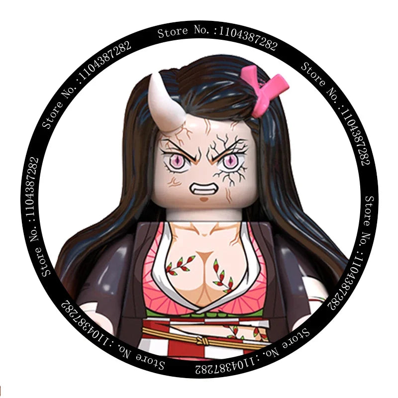 2025 Hot Toys WM6116 WM6138 Demon Slayer Blade Building Blocks Mini Action Figure Accessories Halloween Christmas Gifts for Kids.