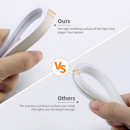 USB 5V Remote Control Dimmable Pure Silicone Tube COB Neon LED Strip Light Waterproof For Garden Bedroom Kitchen Backlight Decor.