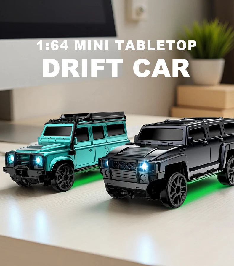 2.4G 4WD 1:64 RC Car High speed Tabletop Remote Control Car Mini Off-Road Climbing Car Mini GTR Racing Desktop Car Children Gift.