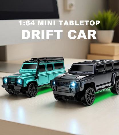 2.4G 4WD 1:64 RC Car High speed Tabletop Remote Control Car Mini Off-Road Climbing Car Mini GTR Racing Desktop Car Children Gift.