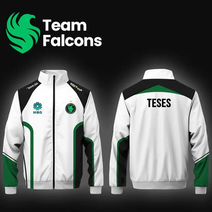 Men's And Women's Customizable Esports Jackets Team Falcons Long-Sleeve Autumn/Winter Uniforms CS2 NiKo m0NESY Training Jersey.