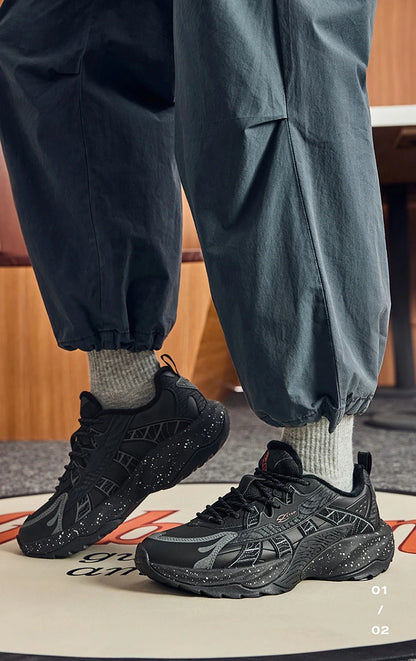 Xtep Flame 5.0 Men's Cotton Shoes 2024 Winter Comfortable Lightweight Heightening Rabbit Fur Warm Retro Casual Shoe 976419370048.