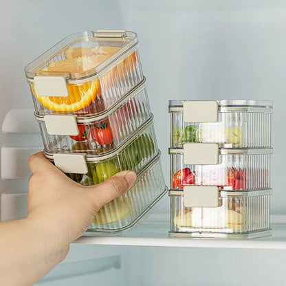 Stackable Spice Storage Boxes Plastic Seasoning Jar Multi-Layer Food Container Crisper Cereal Coffee Beans Sealed Organizers.