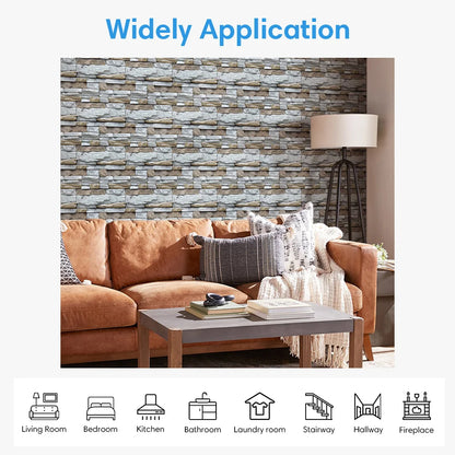 10/20Pcs 3D Faux Stone Wall Panels, Self-adhesive Panels, Kitchen Backsplash, Farmhouse Wall Decor, 30cm x 30cm