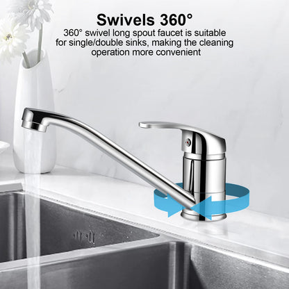 G3/8 Kitchen Faucet Hot and Cold Mixed Bathroom Faucet Single Handle Swivel Water Tap Deck Mounted Basin Faucet