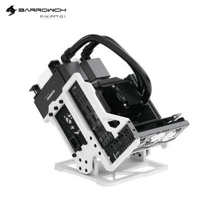 Barrowch ITX Open Frame Aluminum Alloy Water-cooling Computer Case DIY Adjustable Angle PFT-01.