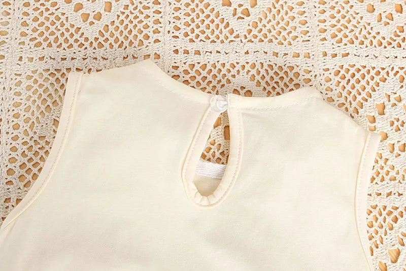 2024 Baby Sommer Kleidung 0-2 Y Infant Mädchen Niedlichen Cartoon Ärmellose Body Neugeborenen Overall Kleinkind Outwear.