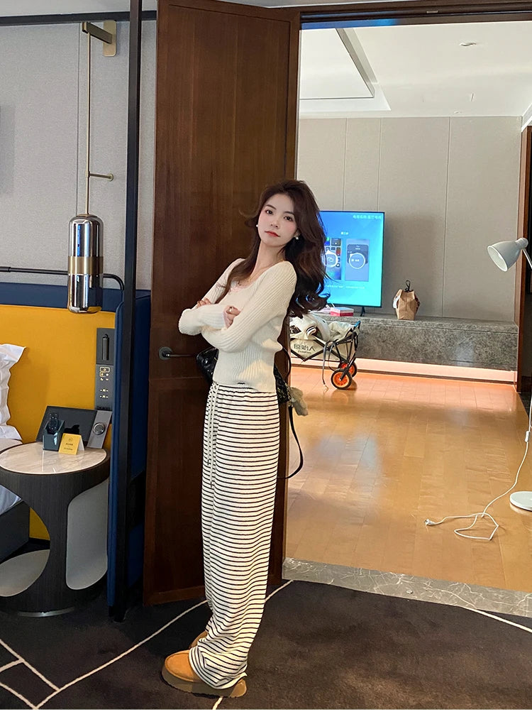 HOUZHOU Vintage Elegante Kokette Gestrickte Pullover Frauen Koreanischen Stil Cuteore Sexy Bogen Patchwork Quadrat Kragen Dünne Strickjacke 2025.