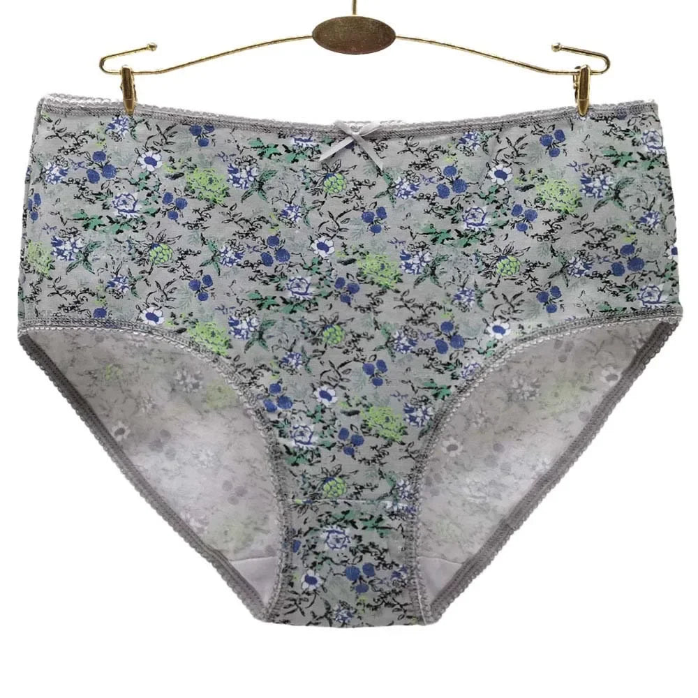 Women Panties Cotton Underwear Plus Size Briefs Female Knickers Lady Lingerie Girl intimate Underpants 3 Pieces/lot.