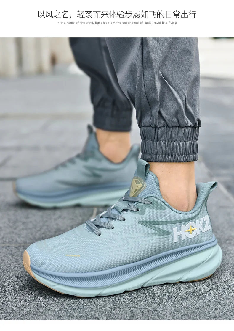 Men's Running Shoes Cushioning Outdoor Non-Slip Jogging Breathable Trainer Race Sneakers Luxury shoes Mesh Couple Off-road Shoes.