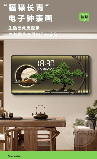 Temperatur Wohnzimmer Wanduhr Büro Horizontal Moderne Digitale Wanduhr Küche Design Horloge Murale Hause Dekoration