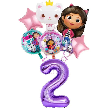 Disney Gabby Puppenhaus Geburtstag Party Dekoration Ballon Servietten Kinder Einweggeschirr Thema Party Supplies Kinder Geschenke