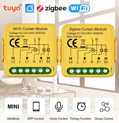 Tuya Smart WiFi/ZigBee Vorhang Schalter Modul Smart Leben APP Verbinden Rollläden Jalousien Motor Schalter Für Alexa Google hause.