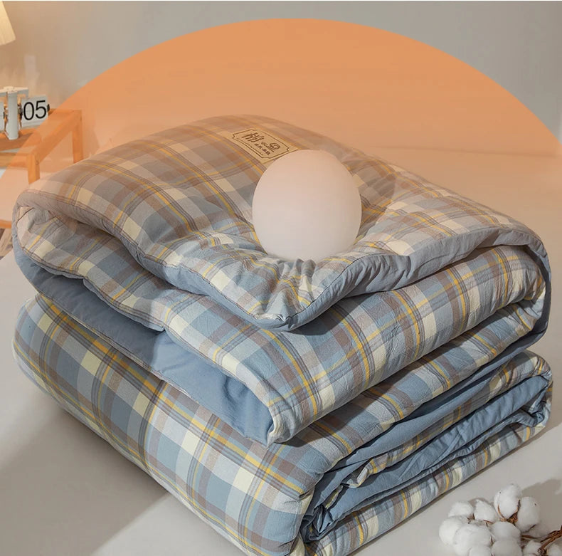 nordic quilt cotton 100% double bed comforters winter comforters King size duvet 220x240 cm winter Plaid comforter queen single.