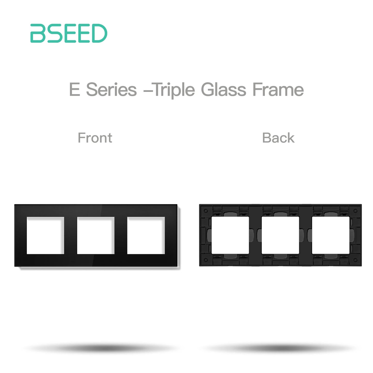 BSEED Zigbee-Schaltmodule Smart Click Lichtschalter Teile Schwarzer Glasrahmen DIY Kombination Wandsteckdosen USB-Anschluss E-Serie.