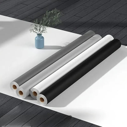 60 cm Vinyl-Tapete zum Abziehen und Aufkleben, mattschwarz, grau, weiß, abnehmbares, dickes Kontaktpapier für Wände, Küchen, Arbeitsplatten, Schränke