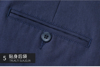 2025 Spring Autumn New Men's Straight Casual Pants Business Fashion Khaki Grey Red Black Solid Color Trousers Plus Size 38 40