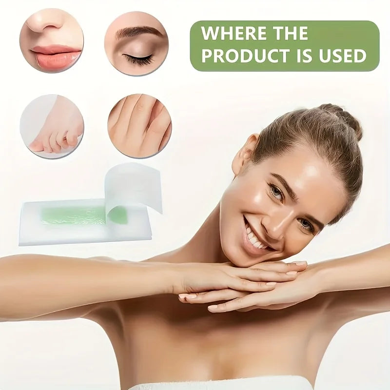 20pcs Hair removal wax paper for lips, facial beard, lips, eyebrows, high bikini line, multi-purpose hair removal wax paper.