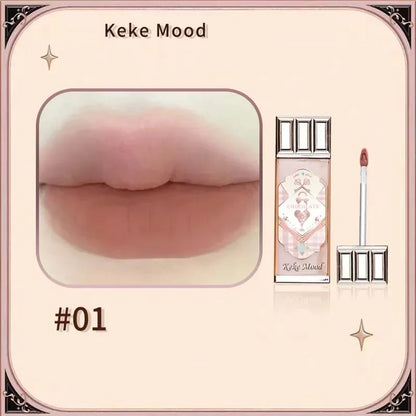Chocolate Cloud Matte Lipstick Velvet Lip Gloss Brown Red Liquid Lip Glaze Makeup Smooth Long-Lasting Lip Tint Cosmetics