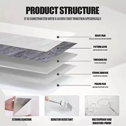 Thick foam marble wallpaper 1 roll waterproof and antifouling wall sticker self-adhesive wallpaper for bedroom and living room