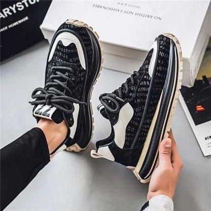 Thick Sole Men Chunky Sneakers Outdoor Wear-resistant Male Trends 2025 New Mens Casual Shoes Fashion Comfort Anti Slip Vulcanize