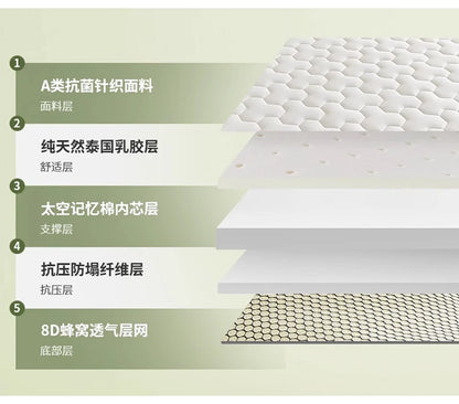 Latex-Schwamm, 4/7 cm, Tatami-Matte, hochwertige, verdickte Memory-Schaum-Matratze, Twin King Queen Size Winter, warm halten Bettbezug