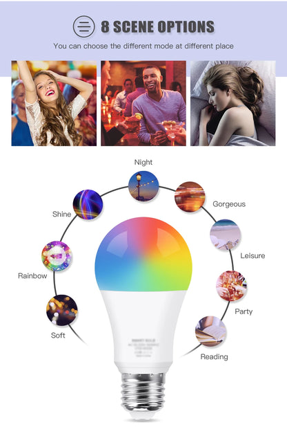 Smart WiFi Zigbee LED Glühbirne Dimmbar E27 E14 GU10 RGBCW 3000-6000K LED Kerze Lampe Für Ewelink APP Alexa Google Hause Yandex.