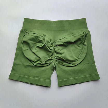 Yoga Shorts Resistance Exercise Shorts Seamless Low Waist Scrunch Bum Gym Shorts Workout Biker Short Stretch Fitness Sportwear