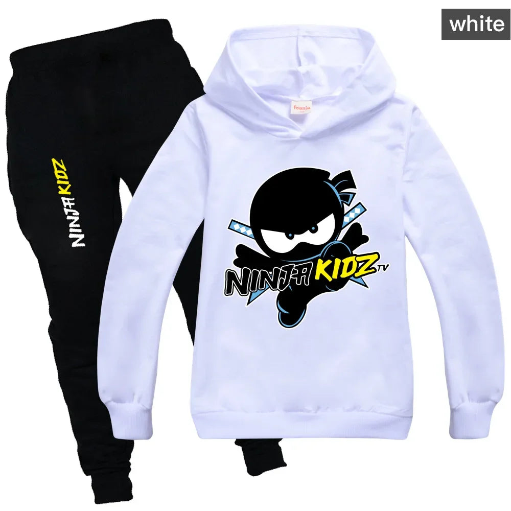 Ninja Boys Clothing Set Spring Autumn Fashion Hoodies Tracksuit NINJA KIDZ Hooded T-Shirt Suit Children Kid Girl Sweatshirt.