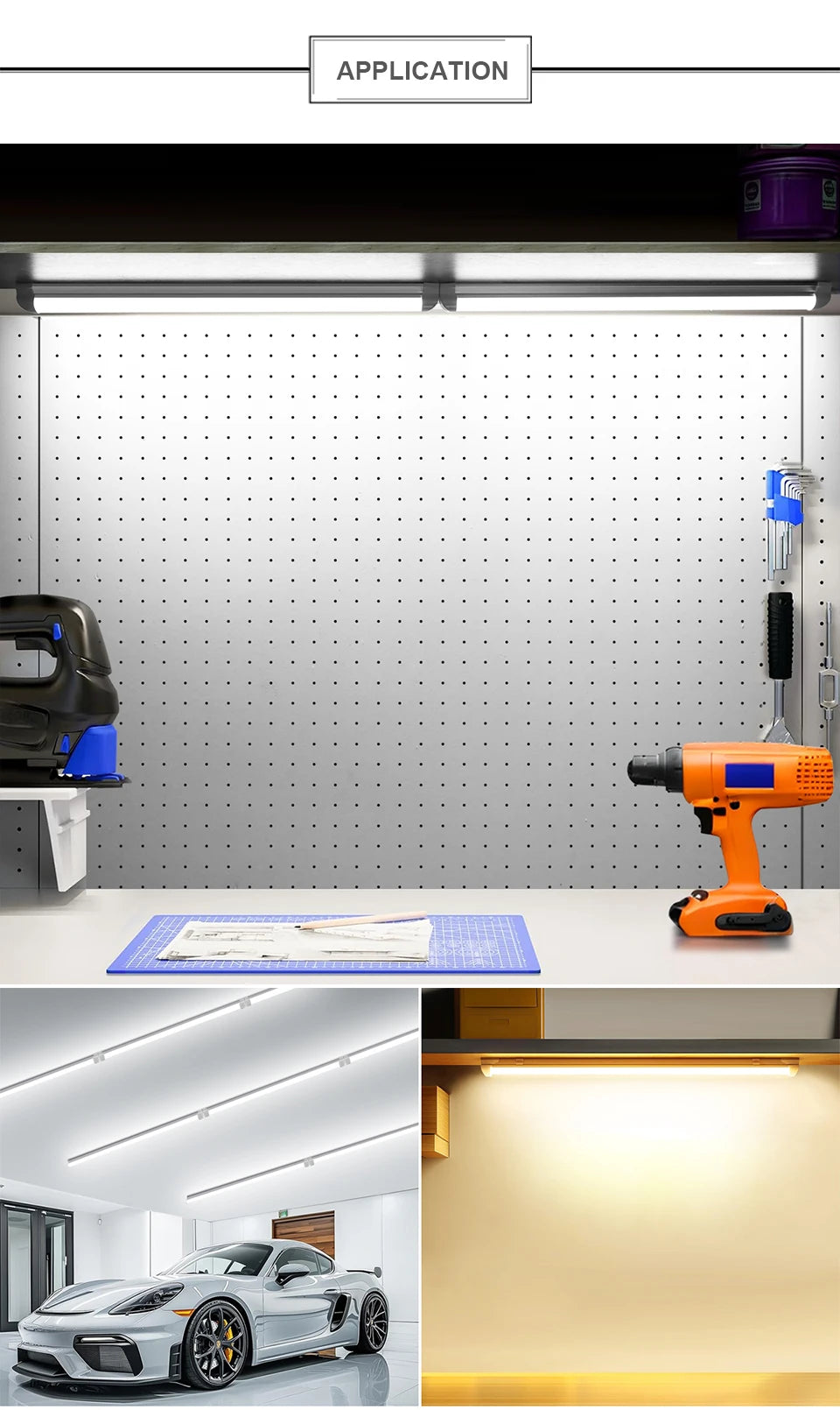 Hospital Garage Lighting Super Bright LED light tube T5 (85-265V /T8 (Only 220V) -1 Lamp Bulb with Screws Ceiling Mounted.