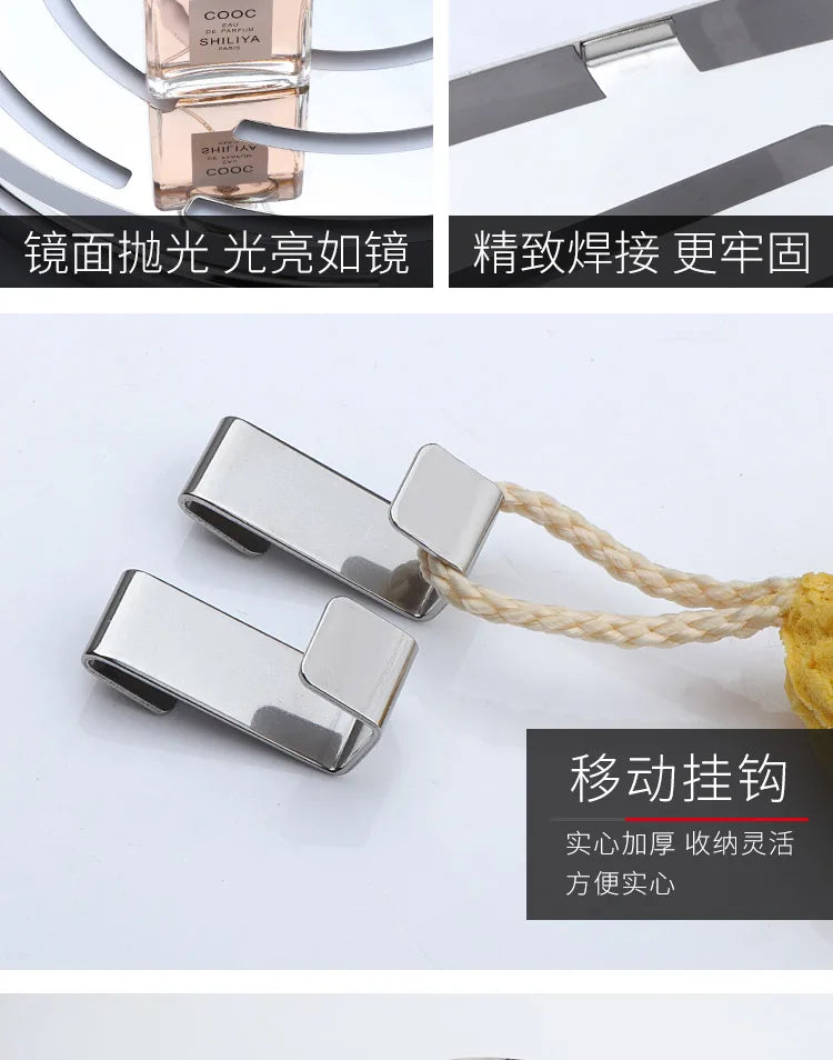 1/2 Schichten Eck-Duschregal für Badezimmer, Shampoo, Duschregal, Halter aus Edelstahl 304, stanzfrei, Küchenstativ, Eckständer