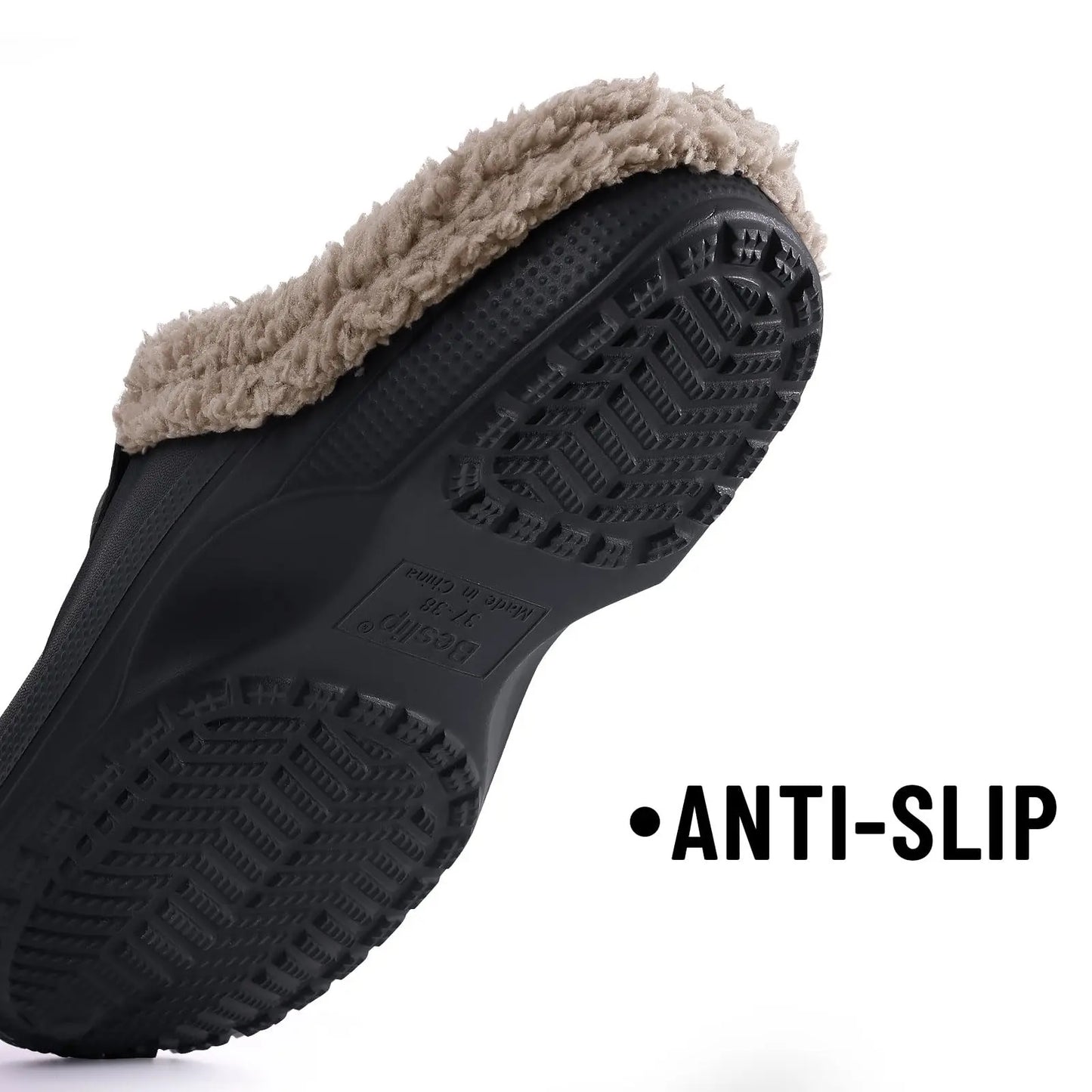 Fashion Men Cotton Slippers Winter Women Men Short Plush Slippers Casual Waterproof Garden Men Shoes New Fur Furry Cotton Shoes.