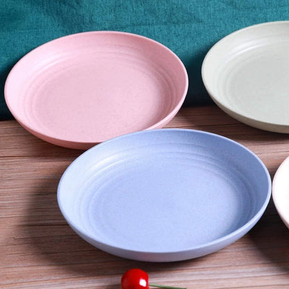 Dinner Plates Wheat Straw Eco Friendly BPA Free Biodegradable Picnic Kids Fruit Snack Plate Bone Dishes Kitchen Accessories.