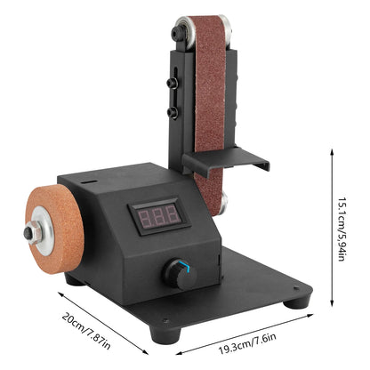 Elektrischer Mini-Bandschleifer zum Selbermachen, 350 W, für die Messerherstellung, Upgrade des Messerschärfs mit 10 Stück Schleifband