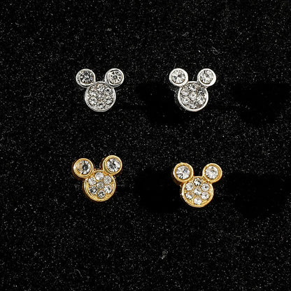 1pair Disney Mickey Mouse Earrings Simple Mickey Ear Studs for Man Jewelry Accessories Gifts.