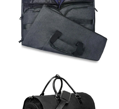 2025 Neue wasserdichte Herren-Wochenendreisearbeit mit großer Kapazität, multifunktionale Handgepäckaufbewahrung, 2-in-1-Anzugtasche.