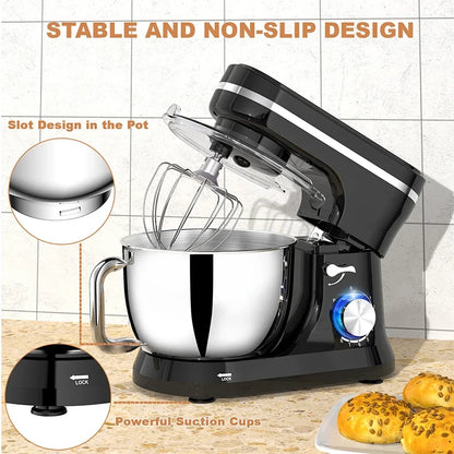 4.5L Kitchen Food Stand Mixer 1000W Chef Machine Electric Kneading Blender 8-Speed Desktop Cream Egg Whisk Food Processor