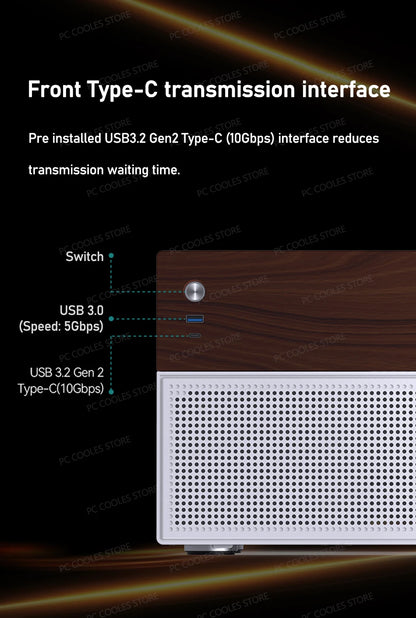 JONSBO N4 NAS Mini Case ITX/M-ATX Motherboard SFX Power 6 Large and 2 Small Hard Disk Bit Home Office Server PC Chassis