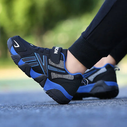 Kids Fashion Sneakers for Boys Mesh Breathable Sports Running Shoes Lightweight Children School Walking Footwear.