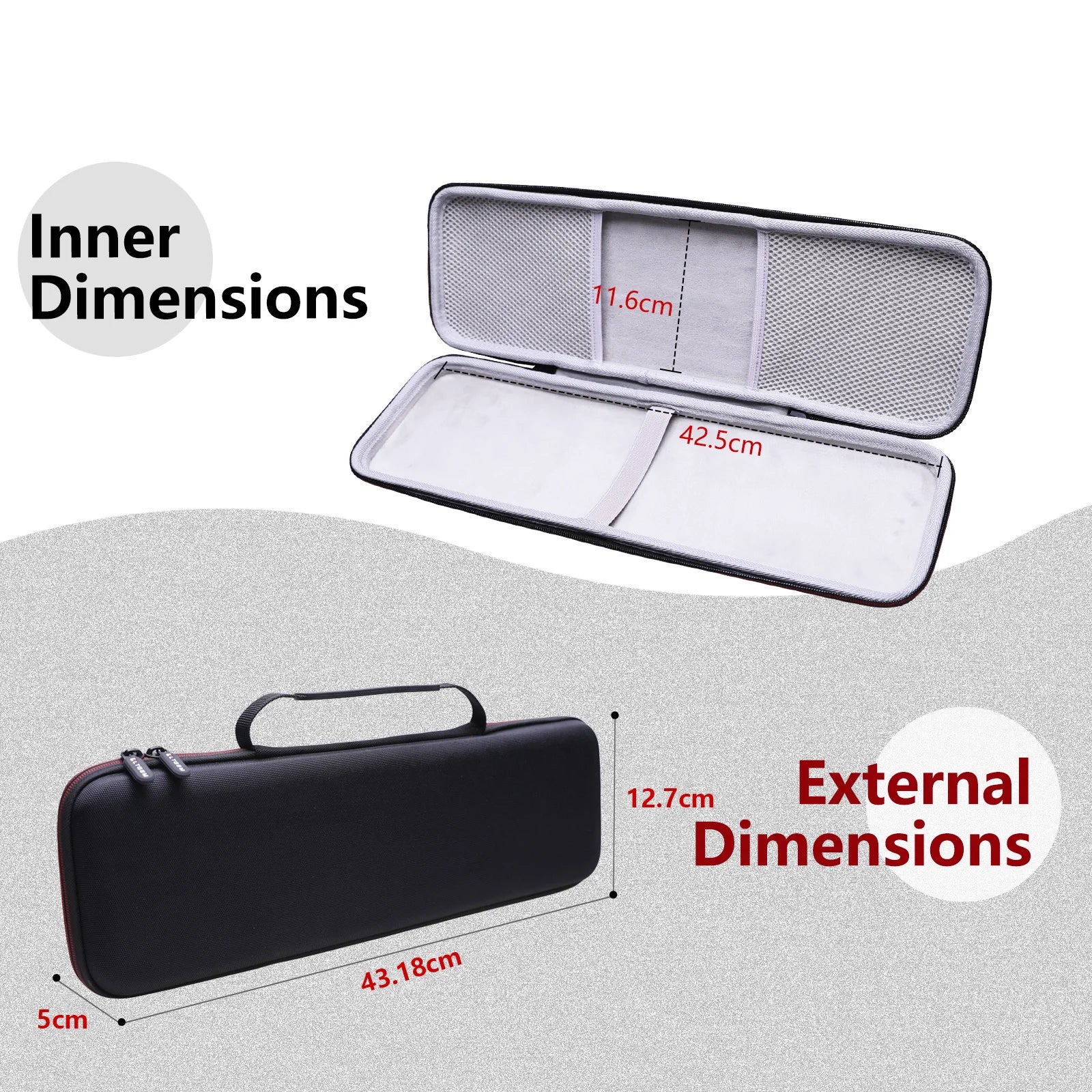 LTGEM EVA Hard Case for Apple Magic Keyboard with Numeric Keypad Carrying Storage Bag.