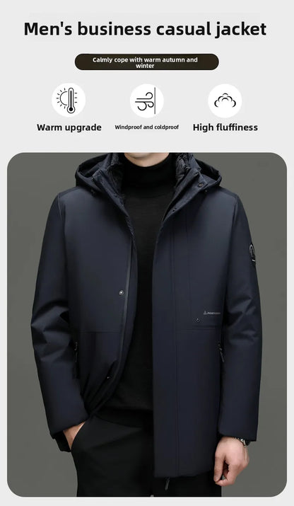 Top Grade Brand Casual Fashion Designer Warm Parka Coat Mens 2025 Newest Winter Jacket Quilted Windbreaker  Mens Clothes.