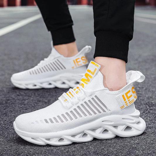 YRZL Men Shoes Sport Comfortable Sneakers Breathable Couple Running Shoes Women Tenis Sports Shoe White Walking Man Sneakers.