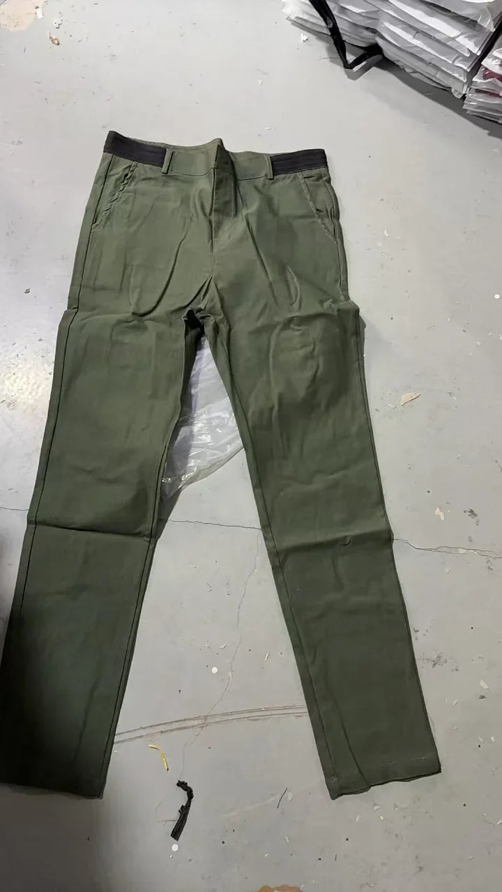 Men's Casual Breathable Cotton Long Pants All Season Versatile Business Style Comfortable Fit Youth Fashionable Loose Fit.