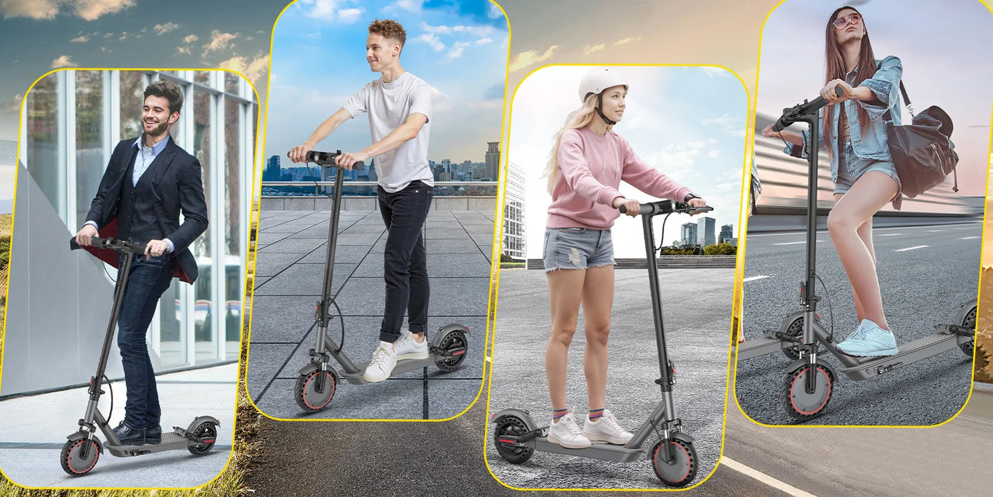 AOVOPRO LP10 500W Electric Scooter 42V 10.5Ah 35KM/H 35KM Long Range 10 Inch with Shock Absorption Smart Foldable EScooter.