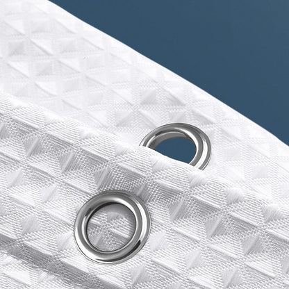 Verdickter, einfarbiger Waffel-Duschvorhang, porenfrei, doppelseitig, wasserdicht und schimmelförmig, geeignet für Toilette und Badezimmer