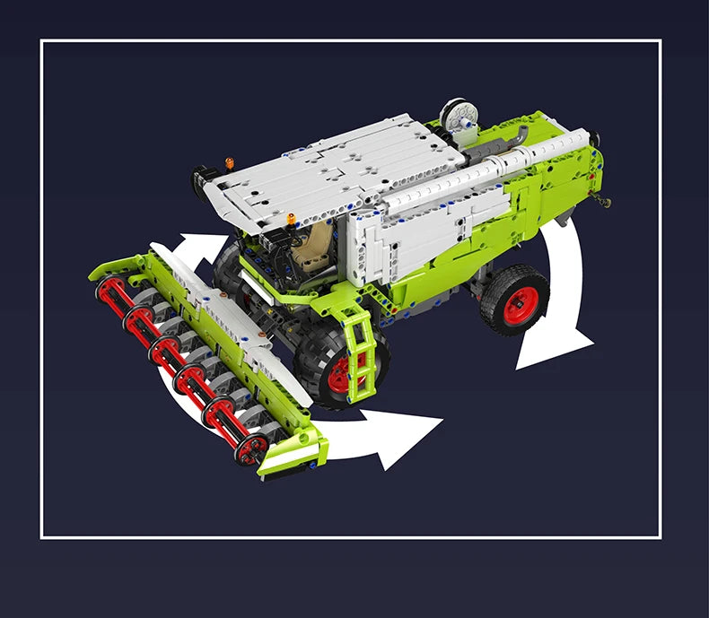 Mould King 17014 Technical Truck Toys The APP&RC Control Harvester Model Assembly Engineering Buiding Block Kids Christmas Gift.