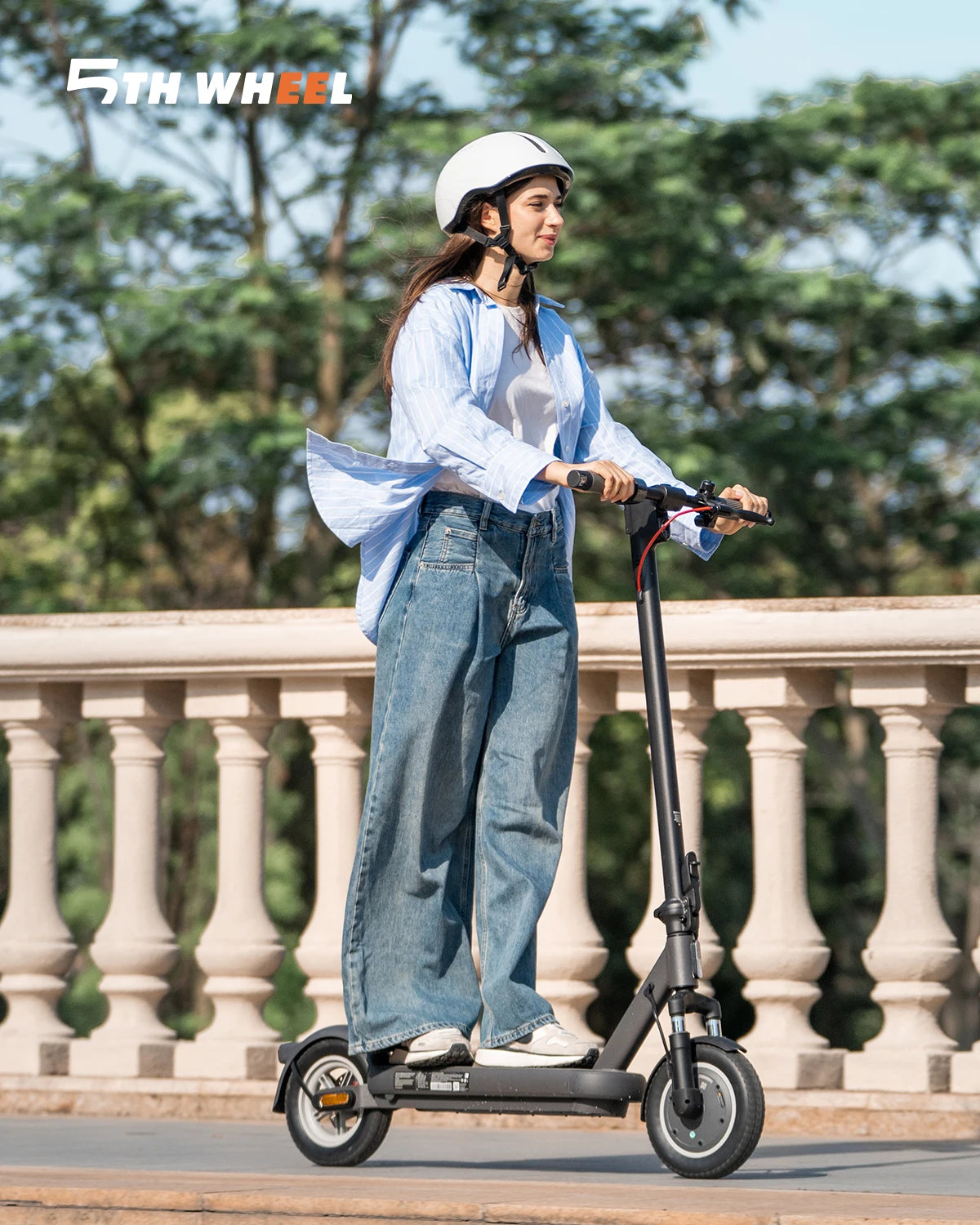 5TH WHEEL ES14 ABE Adult E-Scooter 400W Motor 48V 7.5AH  City Electric Scooter 10" Solid Tires Foldable Electric Scooter.