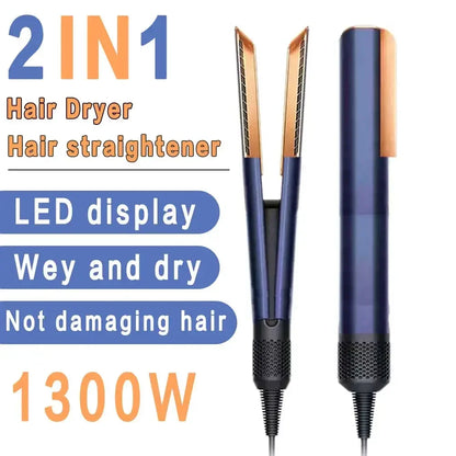 New 2 IN 1 professional hair dryer hair straightener styling tools for heating hair irons negative ion hair straighteners