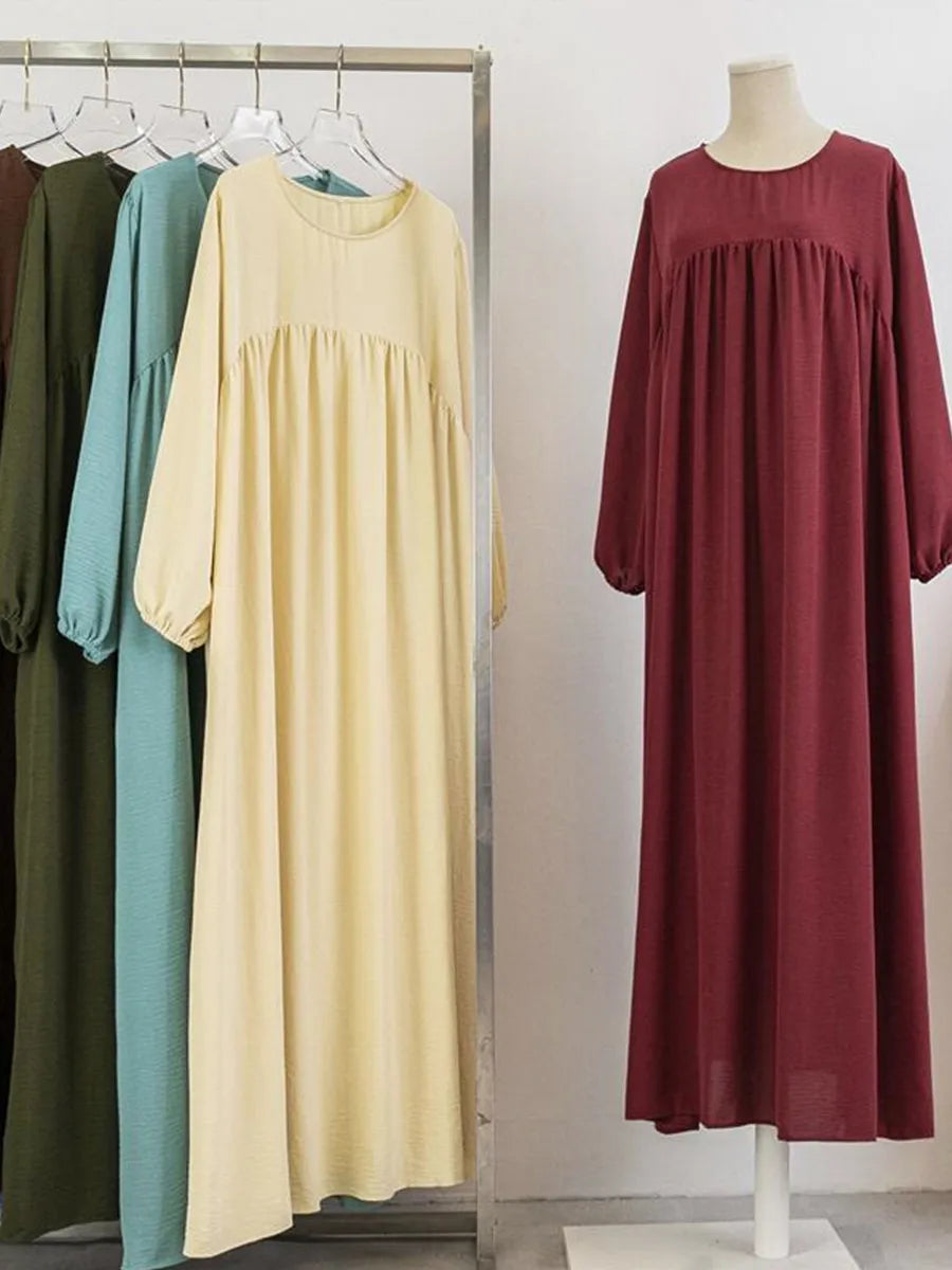 Muslim Women Dubai Abaya luxury kebaya Solid Color Long Dress Modest Ramadan Robe kaftan Femme musulmane african Islam Clothing.